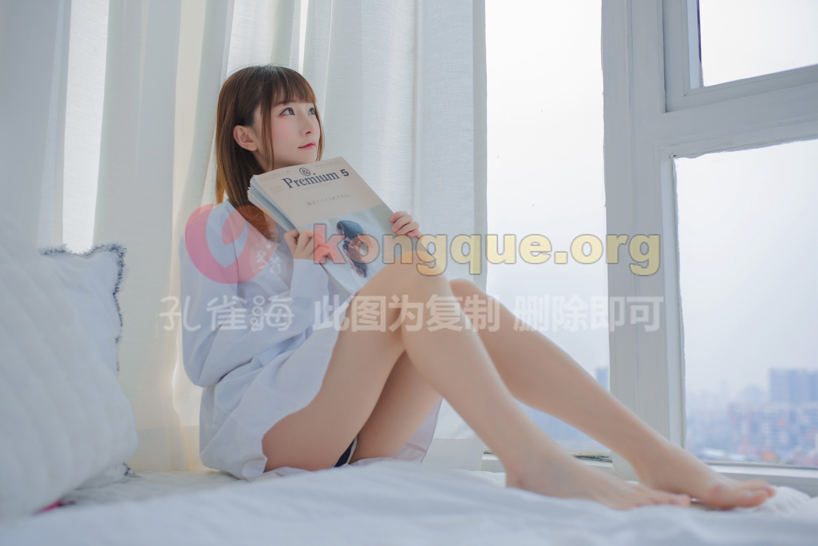 图片[1]-Kitaro_绮太郎 – NO.003 白衬衫[48P]-XikXak